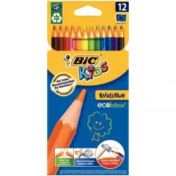 KIDS EVOLUTION 12 CRAYONS COULEURS ASSORTIS