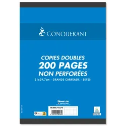 COPIES DOUBLES NON PERFOREES 21X29,7 200P SEYES 70G BLANC