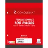 FEUILLETS MOBILES 17X22 100P SEYES 90G BLANC