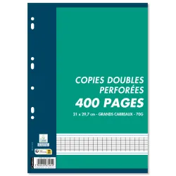 COPIES DOUBLES 21X29,7 400P SEYES 70G BLANC