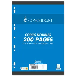 COPIES DOUBLES 21X29,7 200P 5X5 70G BLANC