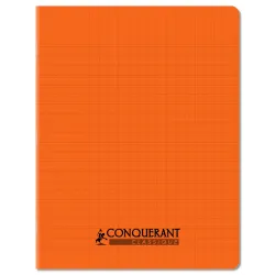 CAHIER PP ORANGE 17X22 96P SEYES 90G PIQURE