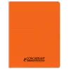 CAHIER PP ORANGE 17X22 96P SEYES 90G PIQURE