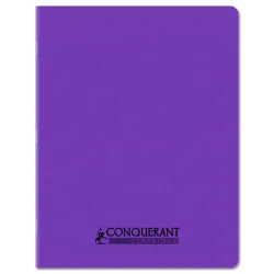 CAHIER PP VIOLET 17X22 96P SEYES 90G PIQURE