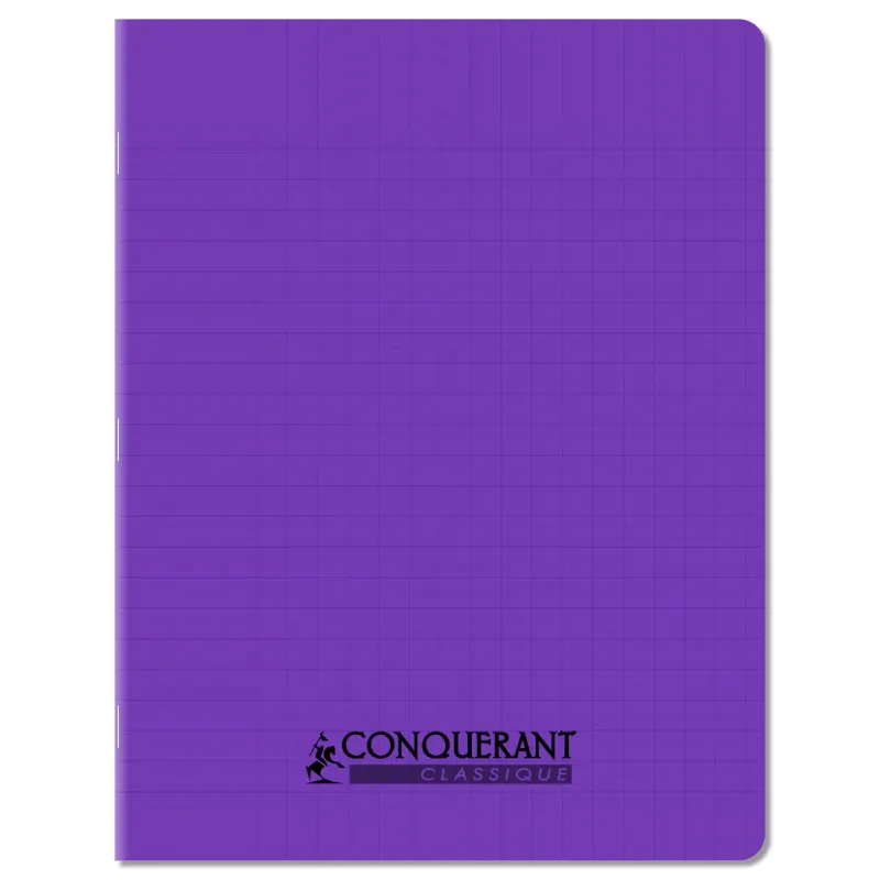 CAHIER PP VIOLET 17X22 96P SEYES 90G PIQURE