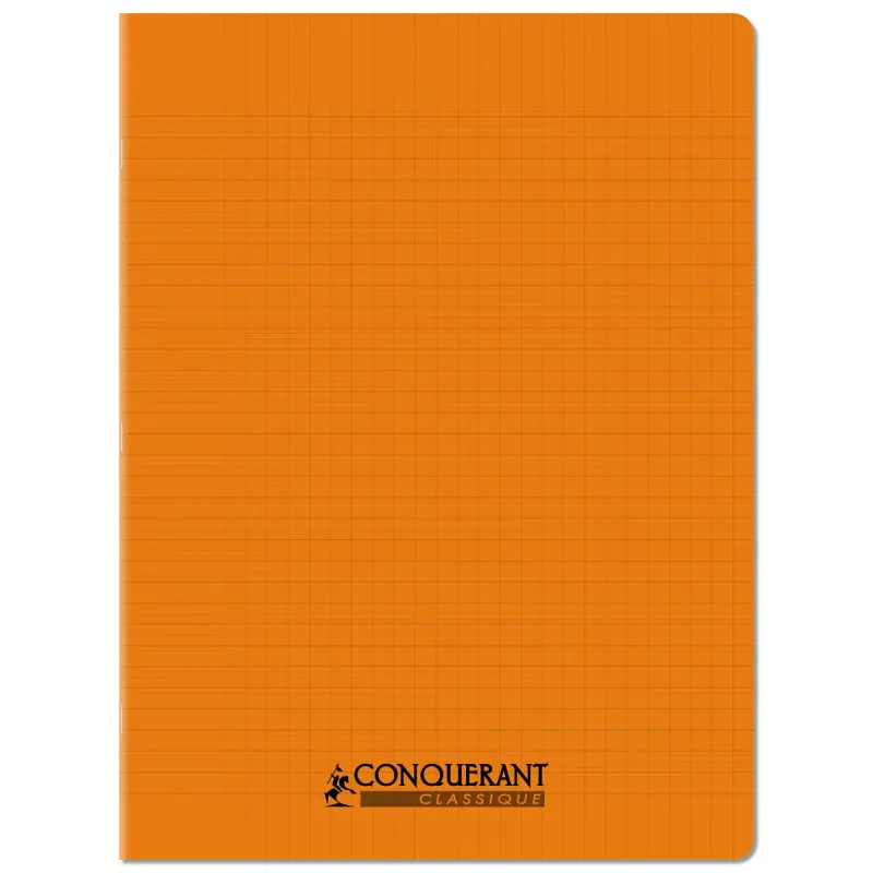 CAHIER PP ORANGE 24X32 96P SEYES 90G PIQURE