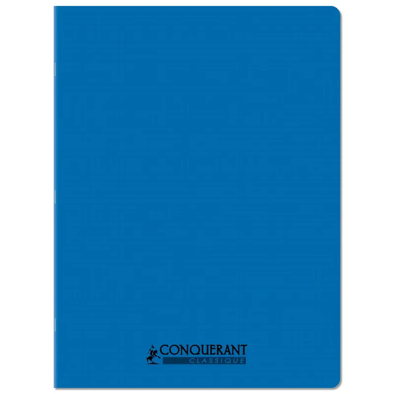 CAHIER PP BLEU 24X32 96P 5X5 90G PIQURE