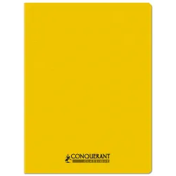 CAHIER PP JAUNE 24X32 96P 5X5 90G PIQURE