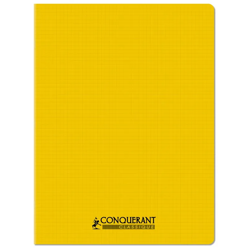 CAHIER PP JAUNE 24X32 96P 5X5 90G PIQURE