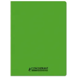 CAHIER PP VERT 24X32 96P 5X5 90G PIQURE