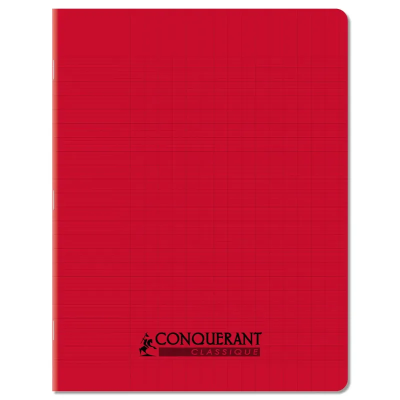 CAHIER PP ROUGE 17X22 140P SEYES 90G PIQURE