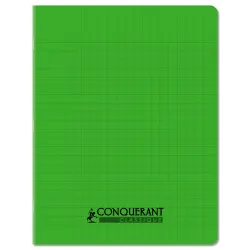 CAHIER PP VERT 17X22 140P SEYES 90G PIQURE