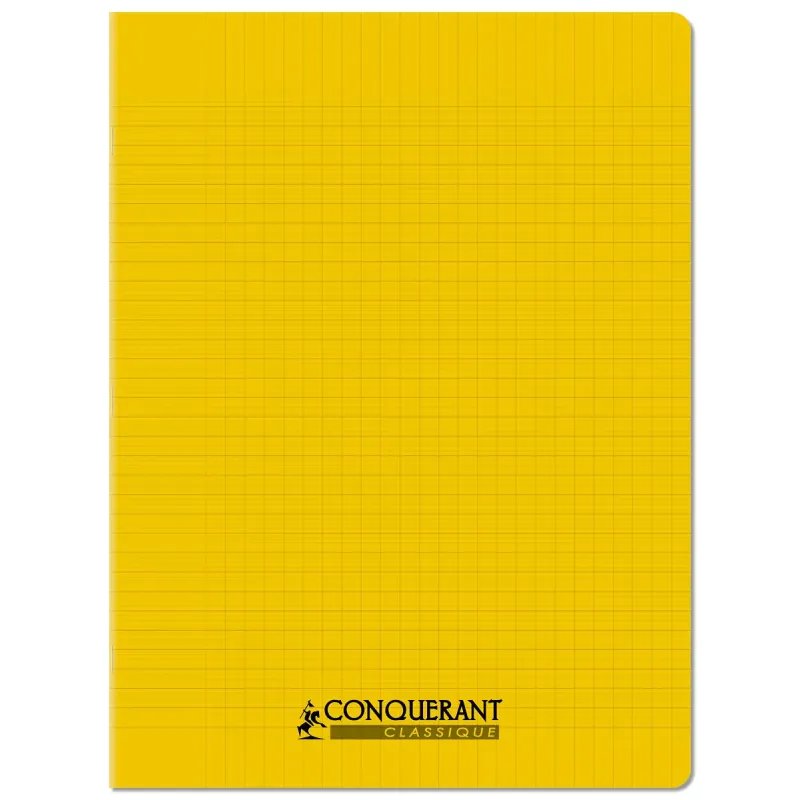 CAHIER PP JAUNE 24X32 140P SEYES 90G PIQURE
