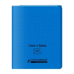 CAHIER A RABAT BLEU 17X22 48P SEYES