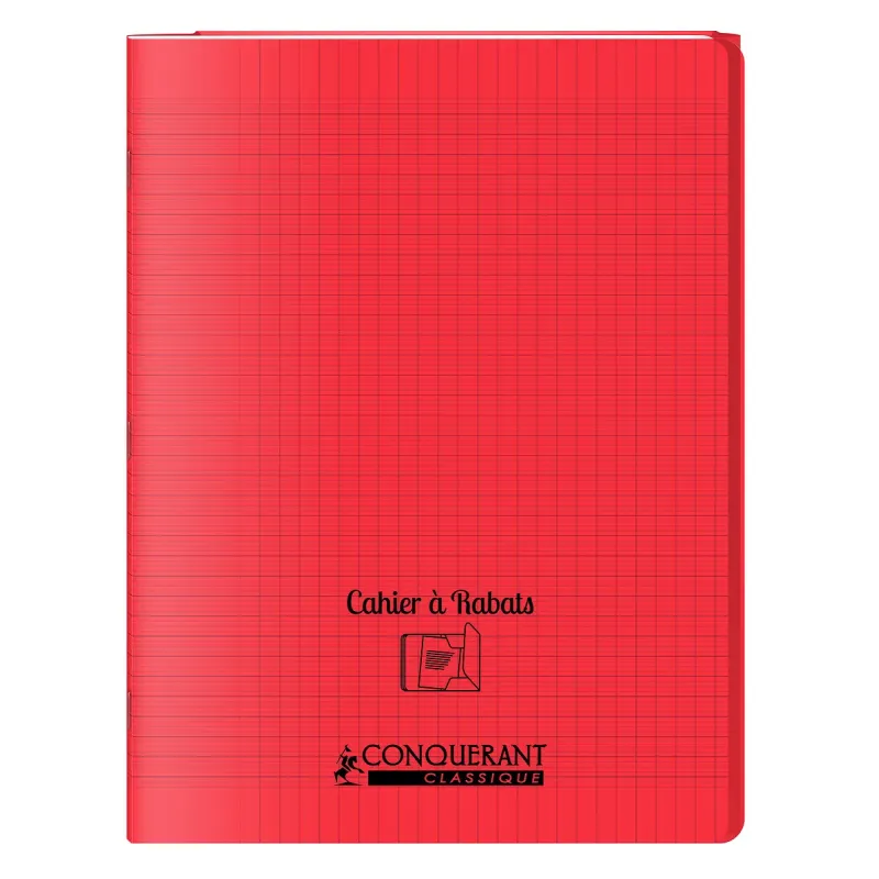 CAHIER A RABAT ROUGE 24X32 48P SEYES