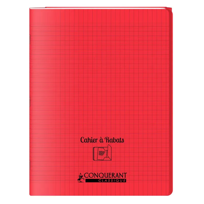 CAHIER A RABAT ROUGE 24X32 96P SEYES