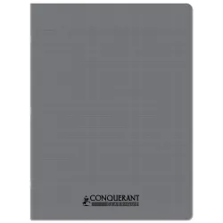 CAHIER PP GRIS 24X32 48P SEYES 90G PIQURE