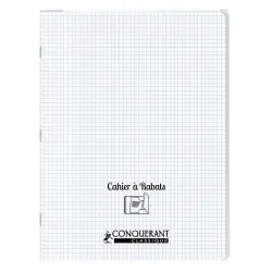 CAHIER A RABAT INCOLORE 24X32 96P 5X5