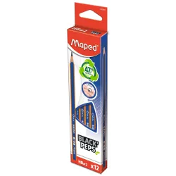 Maped - 1 x Crayon Graphite BLACK'PEPS NAVY GREEN recyclé HB (47% matière recyclée et 19% matière naturelle)