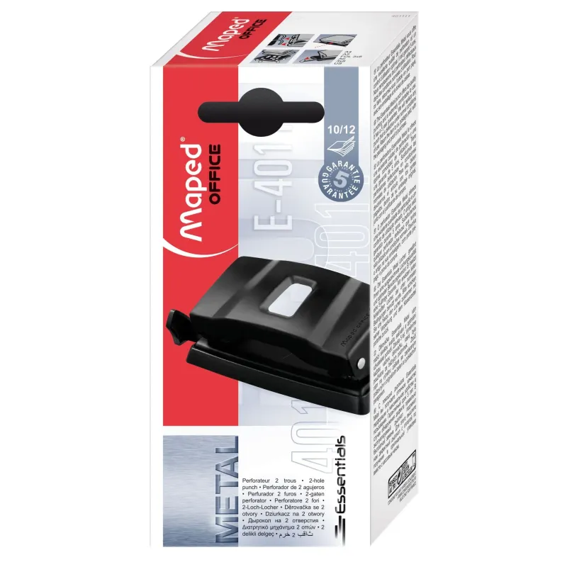 Maped - Perforateur ESSENTIALS METAL E4011 2 trous 10/12 feuilles