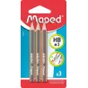 Maped - 3 mini crayons BLACK'PEPS