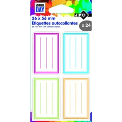 24 ETIQUETTES ECOLIER 4 COULEURS 1ER PRIX