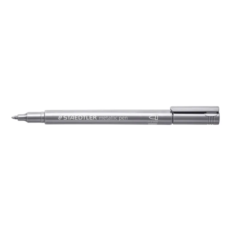 STAEDTLER® metallic marker 8323 - Marqueur encre métallisée argent pointe ogive 1,2 mm