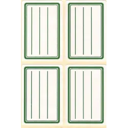 Étiquettes autocollantes scolaires 36x56 mm - 32 étiquettes écologiques