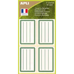 Étiquettes autocollantes scolaires 36x56 mm - 32 étiquettes écologiques