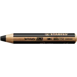 Crayon multi-talents STABILO woody 3 in 1 - noir