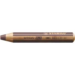 Crayon multi-talents STABILO woody 3 in 1 - marron foncé