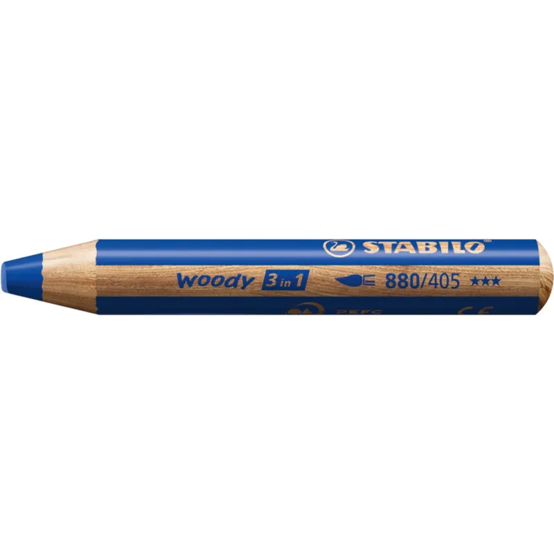 Crayon multi-talents STABILO woody 3 in 1 - bleu foncé