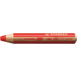 Crayon multi-talents STABILO woody 3 in 1 - rouge