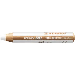 Crayon multi-talents STABILO woody 3 in 1 - blanc