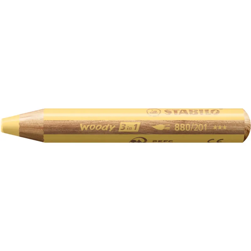 Crayon multi-talents STABILO woody 3 in 1 - jaune pastel