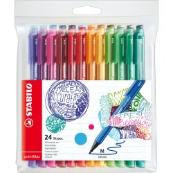 Pochette x 12 stylos-feutres pointe moyenne STABILO pointMax