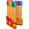 ColorParade x 20 stylos-feutres pointe fine STABILO point 88 boîtier rouge/orange