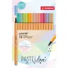 Etui carton x 15 stylos-feutres pointe fine STABILO point 88 Pastellove