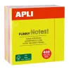 Notes adhésives fluorescentes 75x75 mm - 400 feuilles repositionnables