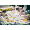 Notes adhésives fluorescentes 75x75 mm - 400 feuilles repositionnables