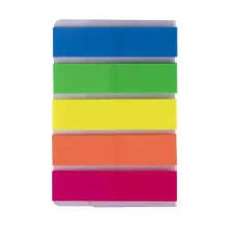 Marque-pages adhésifs fluorescents 45x12 mm - 125 index repositionnables