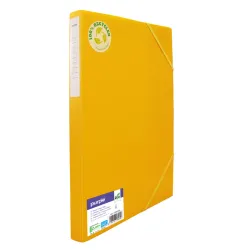 ECO-GREEN BOITE DE CLASSEMENT PP RECYCLE DOS 25 COLORIS JAUNE