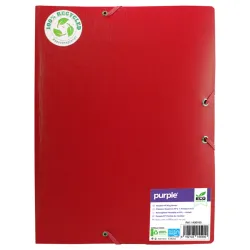 ECO-GREEN CHEMISE 3 RBTS PP RECYCLE COLORIS ROUGE