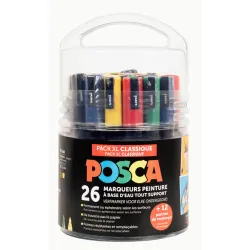 posca, marqueurs peinture, feutres peinture, 26 posca, pot posca