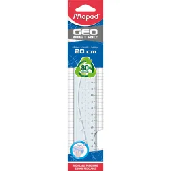 Maped - Règle plate 20 cm - GEOMETRIC, en plastique recyclé