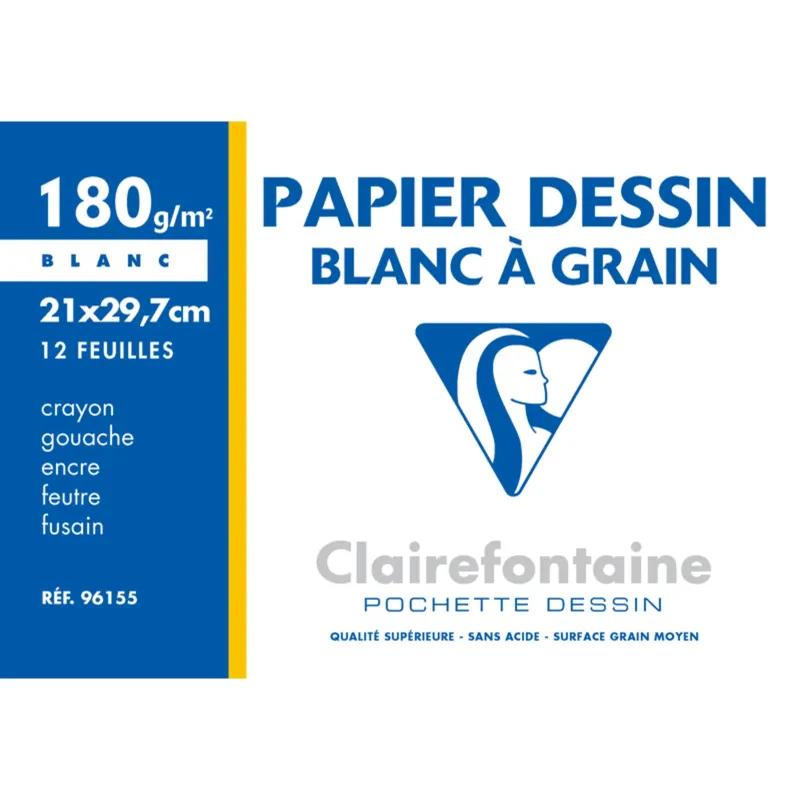POCHETTE 12F DESSIN BLANC 21X29,7 180G POCHETTE 12F DESSIN BLANC 21X29,7 180G