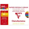 POCHETTE 12F DESSIN COULEURS VIVES 24X32 160G