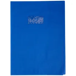 PROTEGE-CAHIER PLASTIQUE 24X32 OPAQUE BLEU