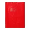 PROTEGE-CAHIER PLASTIQUE 17X22 2 RABATS ROUGE