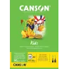 BLOC KIDS DESSIN PAPIER BLANC CANSON 30 FEUILLES A3 90G/M²